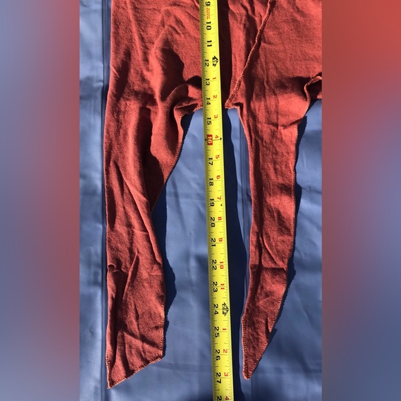 RARE Vintage THANK YOU Rusty Orange Asymmetrical Tie-Front Crop Tee - XS/S - Picture 6 of 6